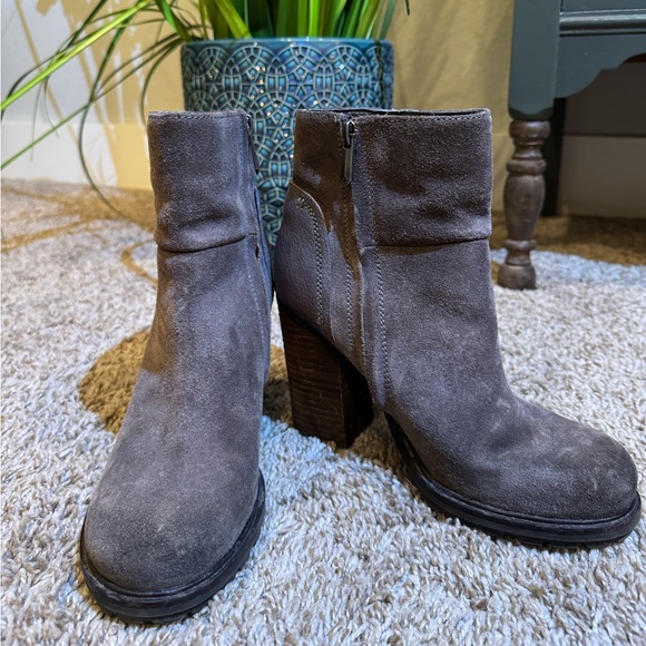 Gray Suede Sam Edelman Bootie - Picture 2 of 6